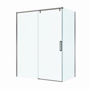 BELBAGNO Soft Close-1 Душевой уголок прямоугольный размер 150x80 см профиль - оружейная сталь / стекло - прозрачное, двери раздвижные SOFT_CLOSE-1-AH-1-150/80-C-GM