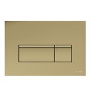 VITRA Кнопка смыва для инсталляции Root Square 740-2324 глянцевое золото двойный смыв 740-2324