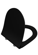 VITRA Сиденье для унитаза Sento 120-483-009 круглое матовое черное дюропласт с микролифтом 120-483-009