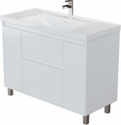 AQUANET Тумба с раковиной Nova Lite 2.0 110 напольная цв. белый глянец AQUANET-365919