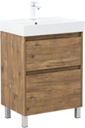 AQUANET Тумба с раковиной Nova Lite 2.0 60 напольная цв. дуб рустикальный AQUANET-348191