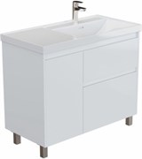 AQUANET Тумба с раковиной Nova Lite 2.0 90 R напольная цв. белый глянец AQUANET-365929