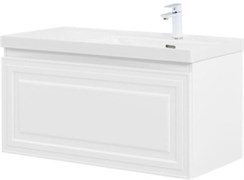 AQUANET Тумба с раковиной Агата 100 R 1 ящ. цв. белый сатин AQUANET-365932