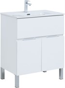 AQUANET Тумба с раковиной Алвита new 70 напольная 1 ящ., 2 дв. цв.белый матовый AQUANET-306146