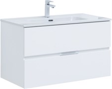 AQUANET Тумба с раковиной Алвита new 90 2 ящ. цв.белый матовый AQUANET-306165