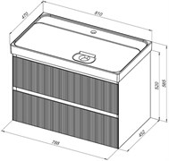 AQUANET Тумба с раковиной Альтера 80 цв. белый матовый AQUANET-340887