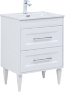 AQUANET Тумба с раковиной Бостон new 60 (Flat) цв.белый сатин AQUANET-345364