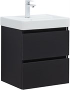 AQUANET Тумба с раковиной Вега 2.0 50 черный AQUANET-367324