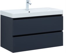 AQUANET Тумба с раковиной Вега 2.0 90 2 ящ. цв.маренго (раковина Ирис) AQUANET-344740