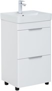 AQUANET Тумба с раковиной Ирис new 50 (Ирис Т) напольная 2 ящ. цв.белый глянец AQUANET-367334