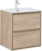 AQUANET Тумба с раковиной Милан (Flash) 60 цв. дуб светлый_3 AQUANET-340333