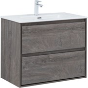 AQUANET Тумба с раковиной Милан (Flash) 80 цв. дуб рошелье AQUANET-340325