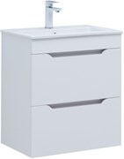 AQUANET Тумба с раковиной Практика 60 2 ящ. цв.белый матовый AQUANET-332510