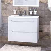 AQUANET Тумба с раковиной Практика 80 2 ящ. цв.белый матовый AQUANET-335760