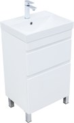 AQUANET Тумба с раковиной Слим 50 напольная 2 ящ. цв.белый сатин AQUANET-348176