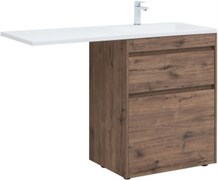 AQUANET Тумба с раковиной Токио 130 R напольная 2 ящика, цв. дуб веллингтон AQUANET-335590