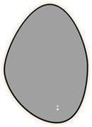 AQUANET Зеркало Контур 600х850 LED TX ассиметричное, антипар, черный AQUANET-367658