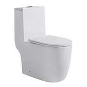 ABBER Унитаз Bequem AC1137T моноблок белый, безободковый, смыв торнадо AC1137T