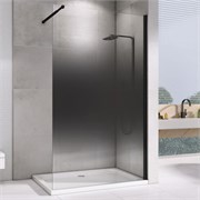ABBER Immer Offen Душевая перегородка профиль - черный / стекло - тонированное ширина 100 см AG69103BS