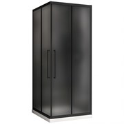 ABBER Schwarzer Diamant Душевой уголок квадратный двери раздвижные размер 90x90 см, профиль - черный / стекло - матовое AG02090BMH