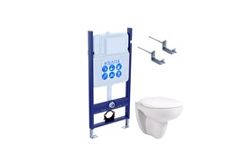 AQUATEK SET КАИР KKI/14 (рама Standard INS-0000014 и крепежаKKI-0000002 +унитаз AQ1170-00 КАИР с тонким сиденьем soft-close SET AQUATEK КАИР  KKI/14