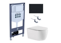 AQUATEK SET ЕВРОПА cmp017/023 (рама INS-0000023, клавиша KDI-0000017, крепеж KKI-0000002 +унитаз ЕВРОПА AQ1106-00 с тонким сиденьем sc) SET AQUATEK ЕВРОПА cmp017/023