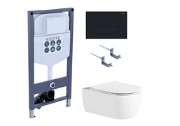 AQUATEK SET ЕВРОПА New-017/023 (рама INS-0000023 +крепление KKI-0000002 +кнопка KDI-0000017 +унитаз AQ1106L-00 с тонким сиденьем sc) SET AQUATEK ЕВРОПА New-017/023
