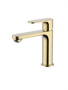 AQUATEK Alpha Смеситель для раковины 110 без донного клапана, шлиф. золото AQ1910BG