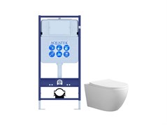 AQUATEK SET СОФИЯ (рама INS-0000012 (без крепежа и панели смыва) +унитаз СОФИЯ AQ1801T-00 с тонким сиденьем sc) SET AQUATEK СОФИЯ