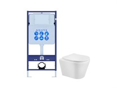 AQUATEK SET ВЕГА New (рама Standard INS-0000012 (без клавиши и крепежа) + унитаз ВЕГА AQ1804T-00 с тонким сиденьем soft-close) SET AQUATEK ВЕГА New
