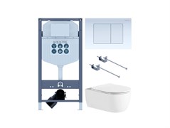 AQUATEK SET ЕВРОПА New-009/023 (рама INS-0000023 +крепление KKI-0000001 +кнопка KDI-0000009 +унитаз AQ1106L-00 с тонким сиденьем sc) SET AQUATEK ЕВРОПА New-009/023