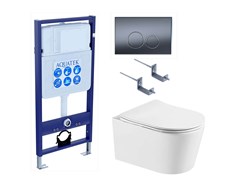 AQUATEK SET ОБЕРОН WT-KDI35 (рама Standard INS-0000012+ креплениеKKI-0000002+кнопка KDI-0000035+ унитаз ОБЕРОН AQ1363WT-00) SET AQUATEK ОБЕРОН WT-KDI35
