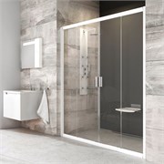 RAVAK Душевые двери раздвижные BLDP4-190 профиль белый, прозрачное стекло Transparent 0YVL0100Z1