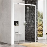 RAVAK Душевые двери раздвижные MSD4-140 профиль белый, прозрачное стекло Transparent 0WKM0100Z1