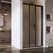 RAVAK Душевые двери раздвижные ASDP3-100 198 профиль черный, прозрачное стекло Transparent 00VA03R2Z1