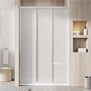 RAVAK Душевые двери раздвижные ASDP3-130 198 профиль сатин, витраж из полистирола Pearl 00VJ0UR211