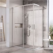 RAVAK Blix Slim Душевой уголок квадратный размер 120x120 см двери раздвижные, профиль - блестящий / стекло - прозрачное X1XMG0C00Z1