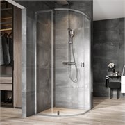 RAVAK Nexty Душевой уголок четверть круга размер 80x80 см двери Распашные, профиль - блестящий / стекло - прозрачное 3O644C00Z1