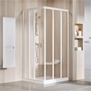 RAVAK Supernova Душевой уголок квадратный размер 80x80 см двери раздвижные, профиль - белый / стекло - матовое 15V401R2ZG