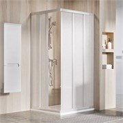 RAVAK Supernova Душевой уголок квадратный размер 80x80 см двери раздвижные, профиль - сатин / стекло - полистирол 15V40UR211