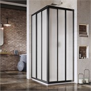 RAVAK Supernova Душевой уголок квадратный размер 90x90 см двери раздвижные, профиль - черный / стекло - полистирол 15V703R211