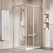 RAVAK Supernova Душевой уголок квадратный размер 75x75 см двери раздвижные, профиль - сатин / стекло - прозрачное 14V30UO2Z1
