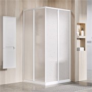 RAVAK Supernova Душевой уголок квадратный размер 80x80 см двери раздвижные, профиль - белый / стекло - полистирол 14V401O211