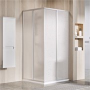 RAVAK Supernova Душевой уголок квадратный размер 80x80 см двери раздвижные, профиль - сатин / стекло - полистирол 14V40UO211