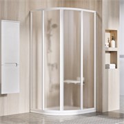 RAVAK Supernova Душевой уголок четверть круга размер 80x80 см двери раздвижные, профиль - белый / стекло - матовое 3114O102ZG
