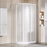 RAVAK Supernova Душевой уголок четверть круга размер 80x80 см двери раздвижные, профиль - белый / стекло - полистирол 3114O10211