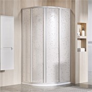 RAVAK Supernova Душевой уголок четверть круга размер 80x80 см двери раздвижные, профиль - сатин / стекло - полистирол 3114OU0211