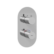 RAVAK Смеситель скрытого монтажа термостатический Espirit ES 067.00CR.O3.RB07C, с переключателем ванна/душ, для R-box, хром X070209