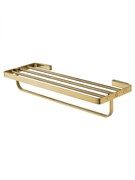 WONZON &amp; WOGHAND Полотенцедержатель с полкой LOTTE, Брашированное золото (WW-8381A-BG) WW-8381A-BG