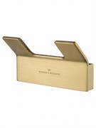 WONZON &amp; WOGHAND Двойной крючок для ванной LOTTE, Брашированное золото (WW-8325-BG) WW-8325-BG